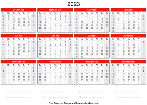 2023 Calendar