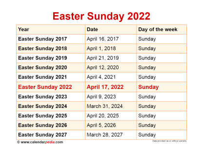 April 2022 Calendar With Easter December 2022 Calendar