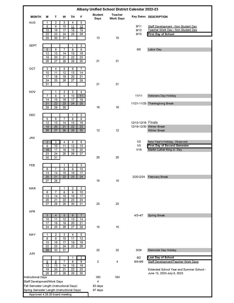 Berkeley 2022 2023 Calendar Calendar 2022