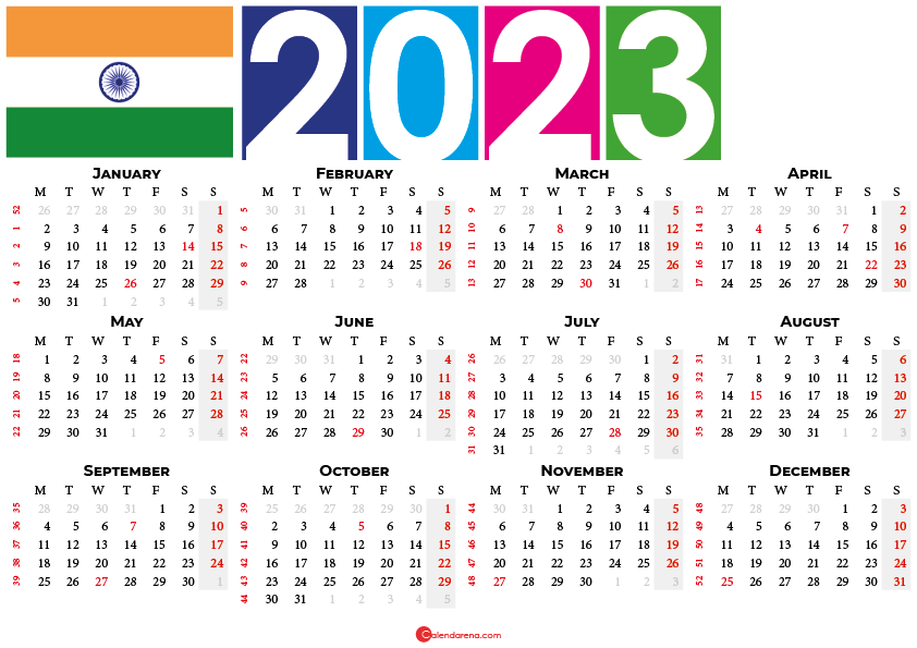 Download Free 2022 Calendar India With Indian Holidays