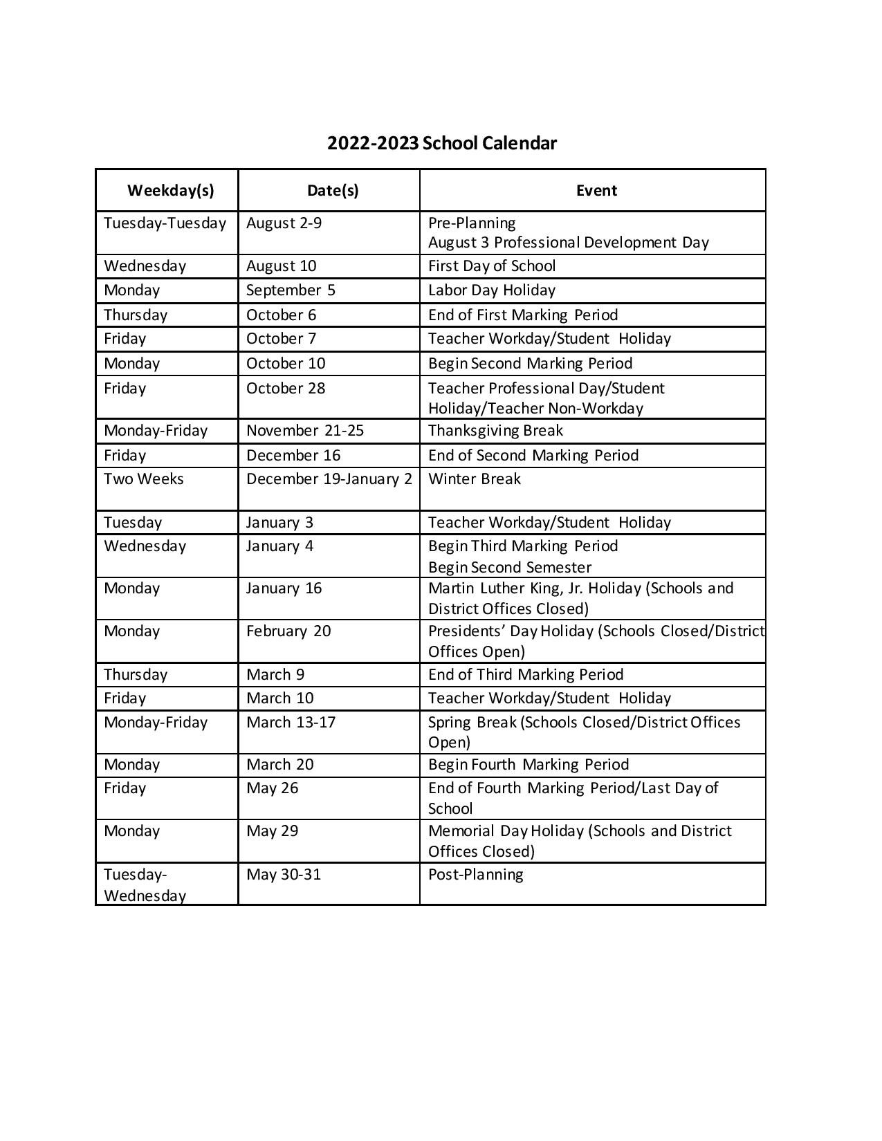 Ocps 2023 2024 Calendar Printable Calendar 2023