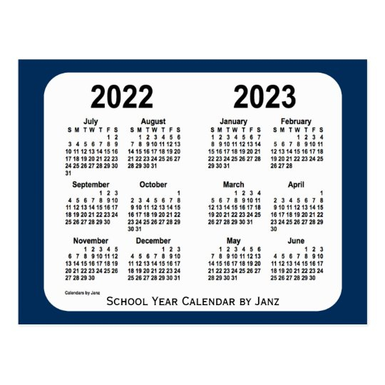 2022 2023 Police Box Blue School Calendar By Janz Postcard Zazzle