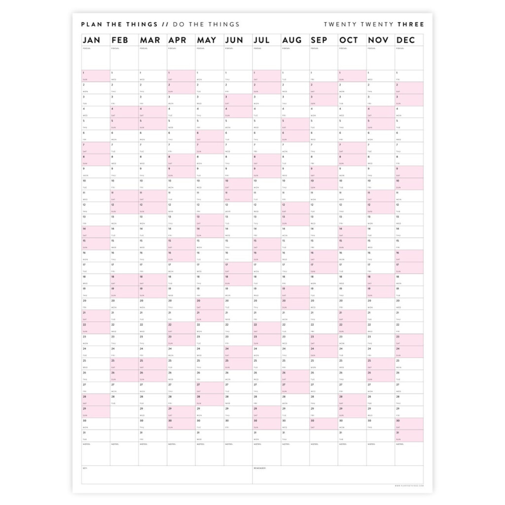 Giant 2023 Wall Calendar 2023 Large Wall Planner Annual Etsy