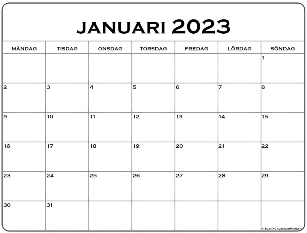 Januari 2021 Kalender 2021 Skriva Ut Gratis Januari 2021 Kalender 