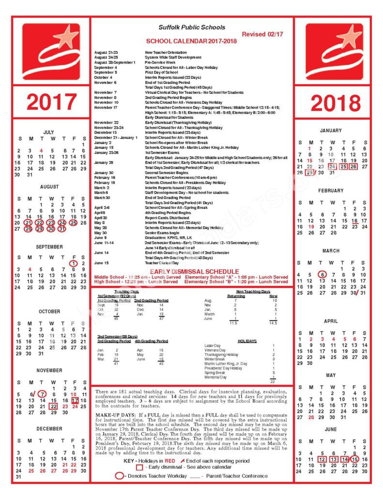 Suffolk Public Schools Calendars Suffolk VA