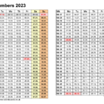 Week Numbers 2023 With Excel Word And PDF Templates