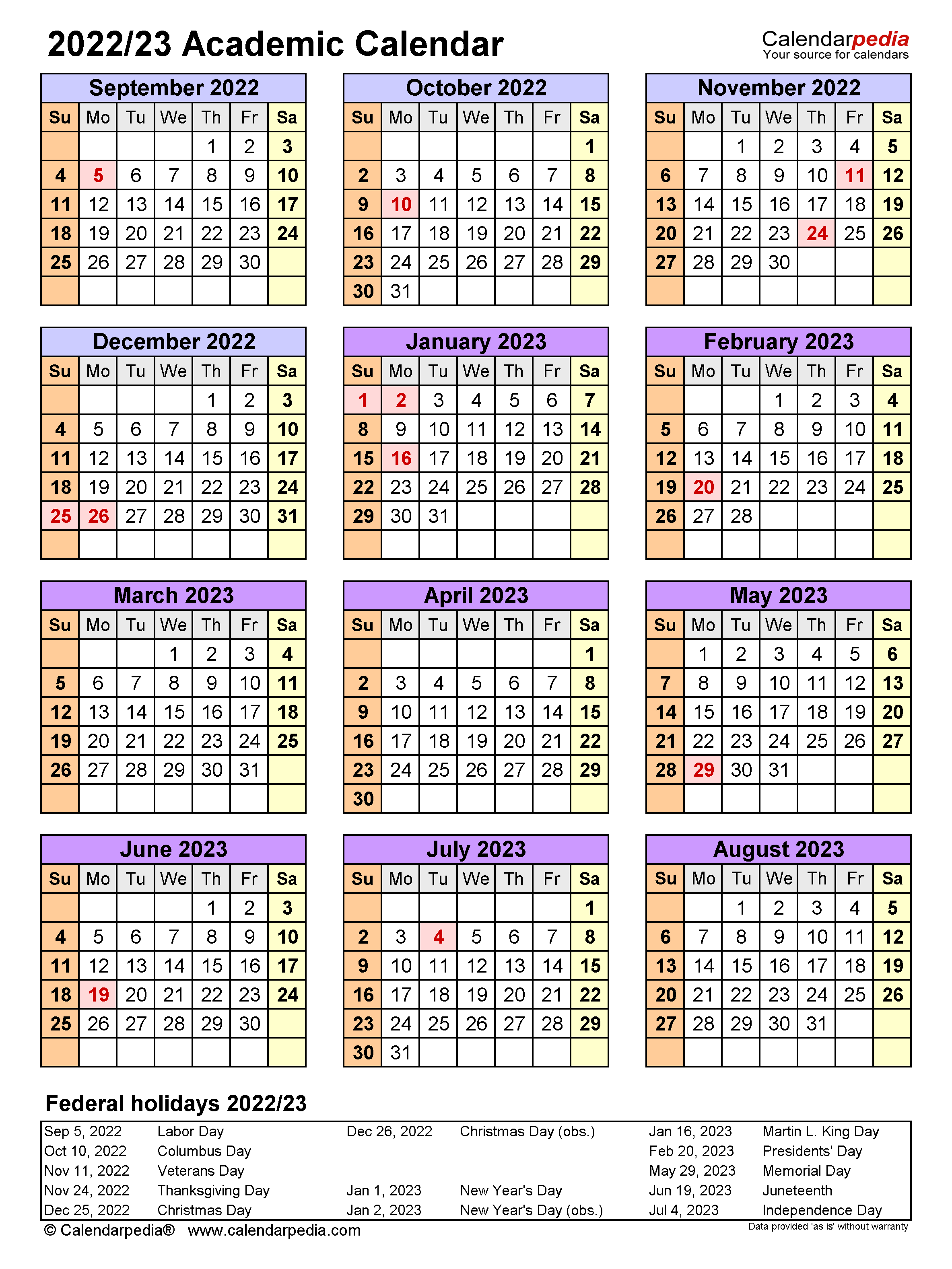 Jcc Academic Calendar 20222023