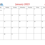Canada January 2023 Calendar With Holidays