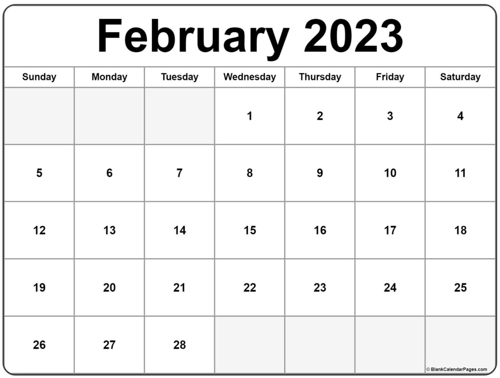 February 2023 Calendar Free Printable Calendar Templates