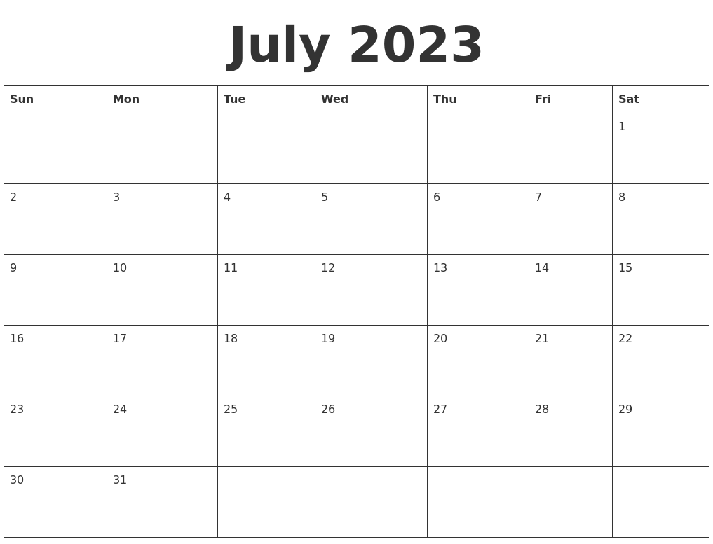 Printable Calendar July 2023 To June 2022 September 2022 Calendar