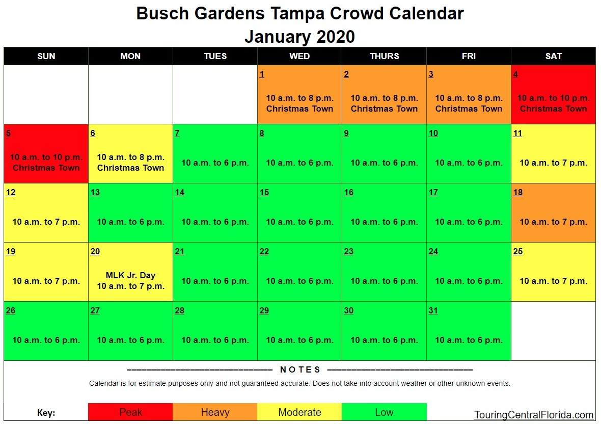 Universal Crowd Calendar 2023