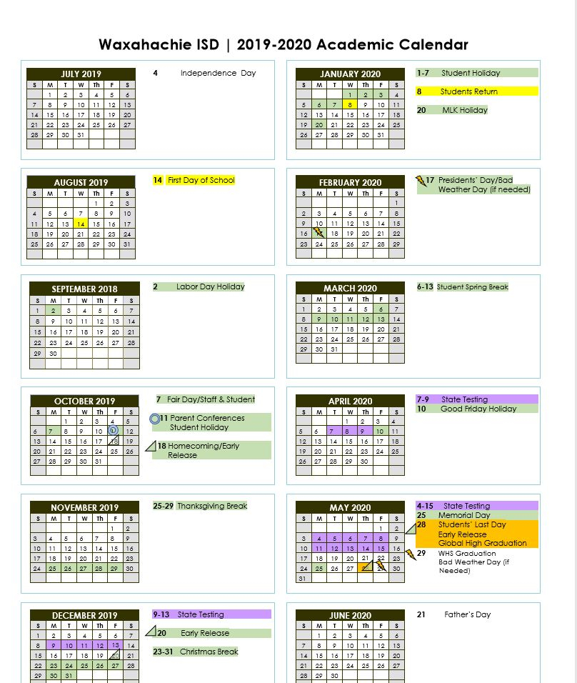 Waxahachie Isd Calendar 20222023