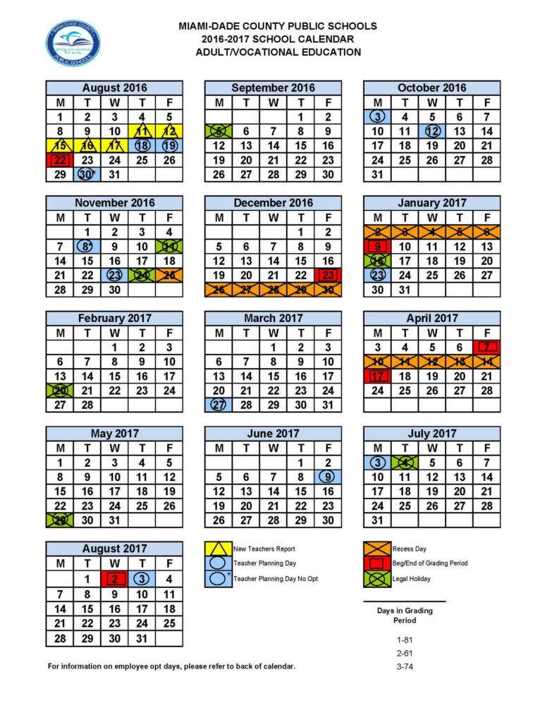 2014 2015 Miami Dade County School Calendar School Calendar 2024 