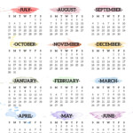 2022 2023 School Year Calendar Free Printable Paper Trail Design