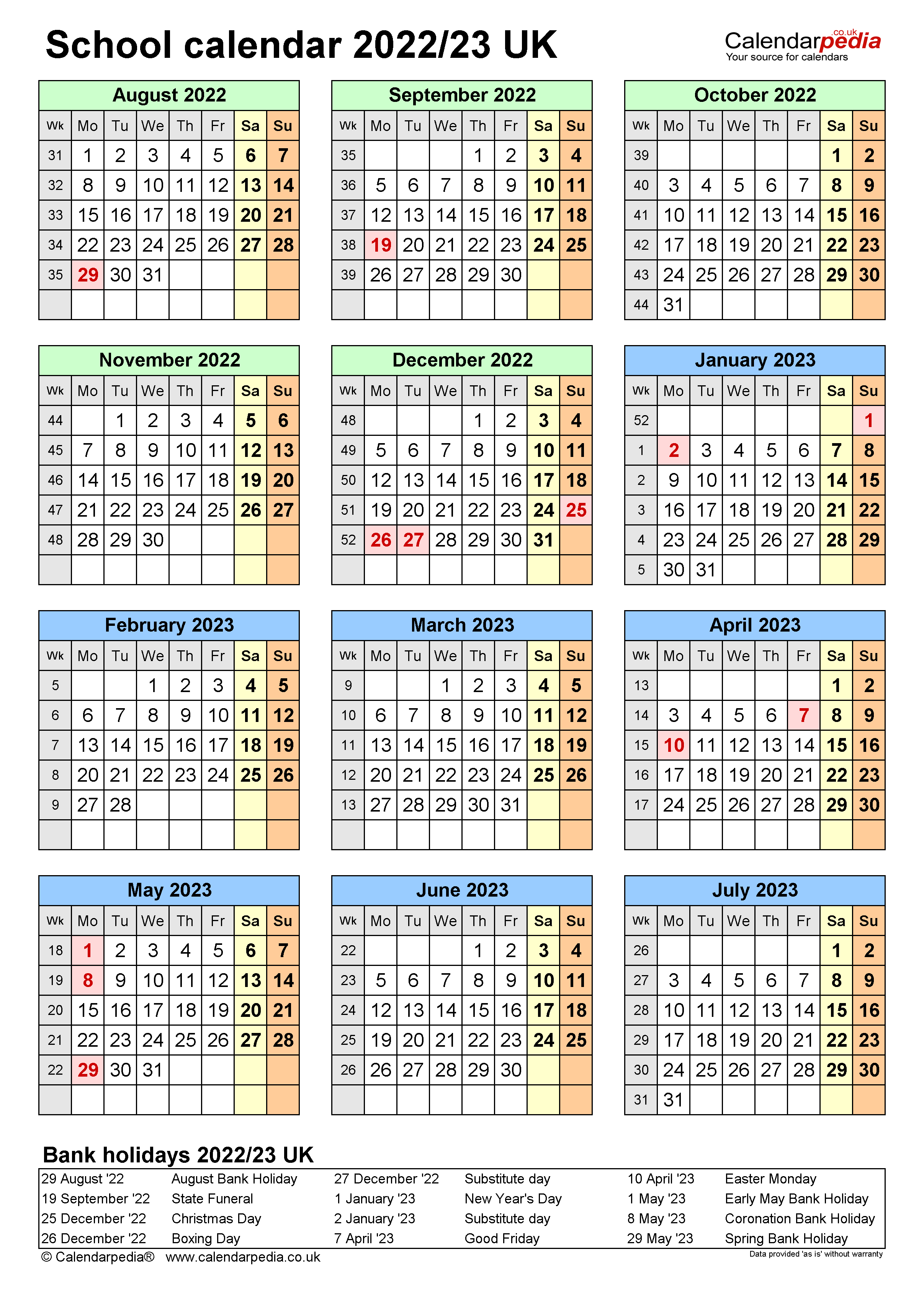 2022 2023 School Year Calendar Photos