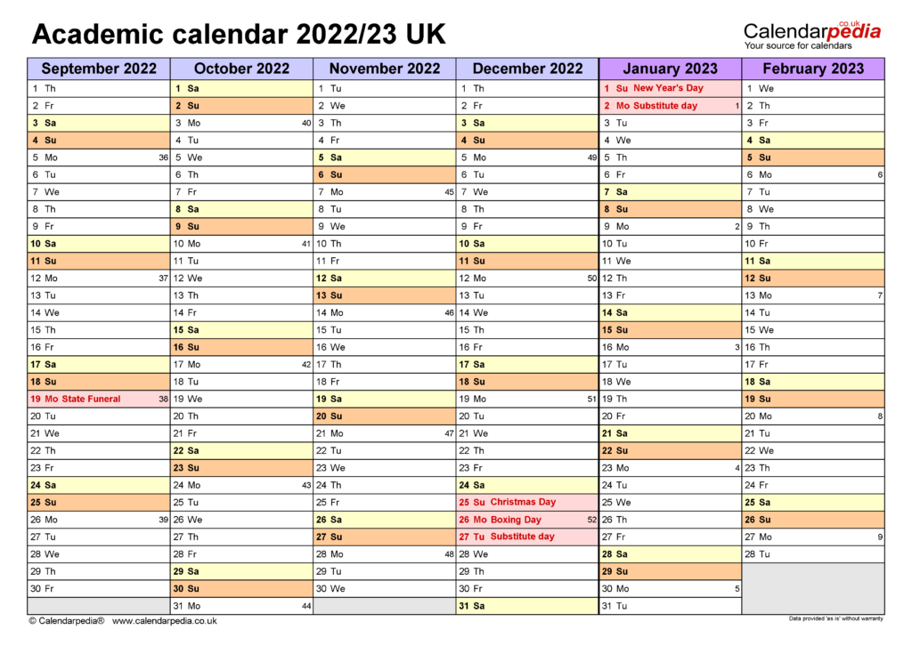 2022 And 2023 Academic Calendar Printable 2 Year Calendar Template Riset