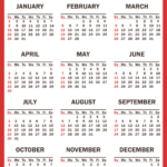 2023 Calendar With Holidays Printable Free Vertical Red