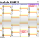 Academic Calendars 2022 23 UK Free Printable PDF Templates