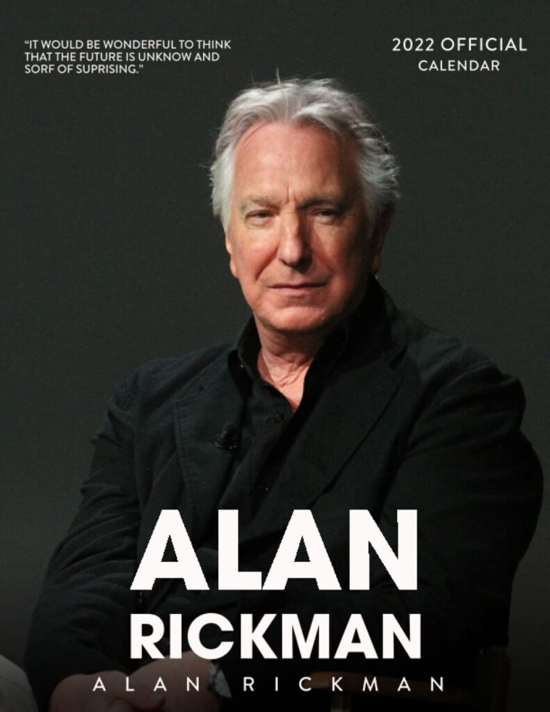 Buy Alan Rickman Calendar 2022 2023 Alan Rickman OFFICIAL Calendar 