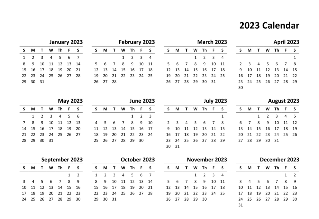 Calendar 2023 PNG Transparent Images PNG All