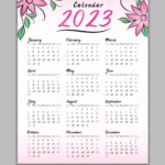 Calendar 2023 Vector Template Wall Calendar 2023 Simple Minimal