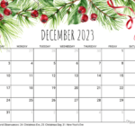 December 2023 2024 Calendar Free Printable With Holidays