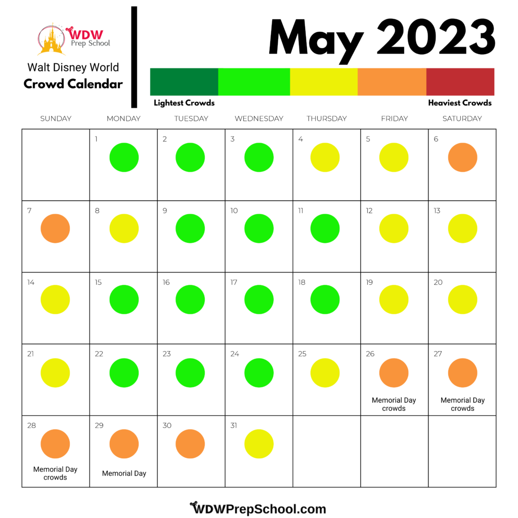 Disney World 2022 2023 Crowd Calendar best Times To Go In 2022 