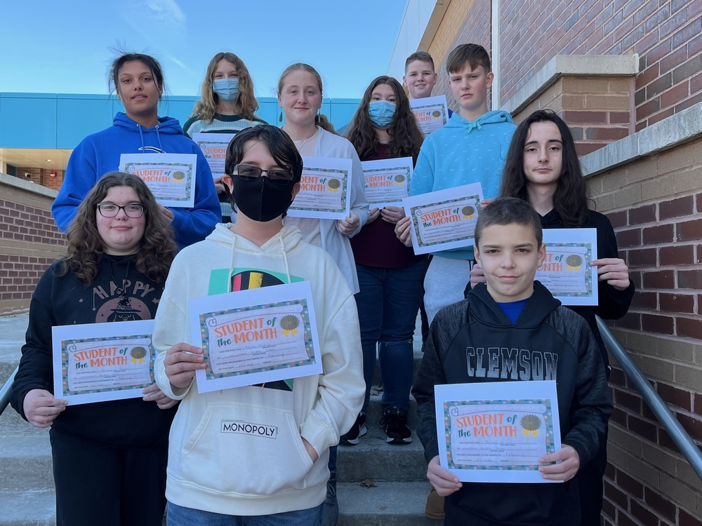 February Students Of The Month Waynesboro Area Middle School