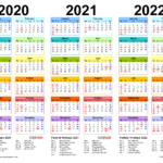Free Printable 2020 Year Planner 2021 And 2022 Calendar Printable