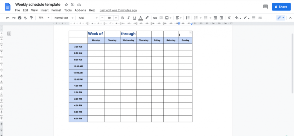 How To Make A Calendar In Google Docs 2022 Guide Templates ClickUp