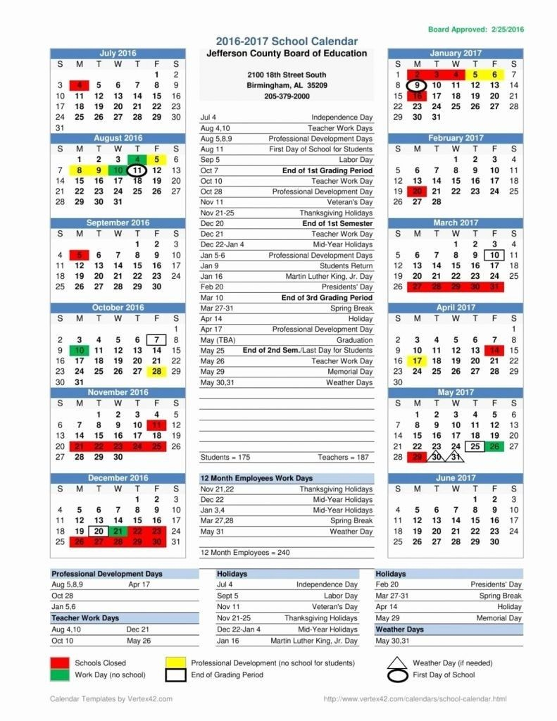 Incredible School Calendar Jefferson County Alabama School Calendar