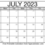 July 2023 Calendar Ulule