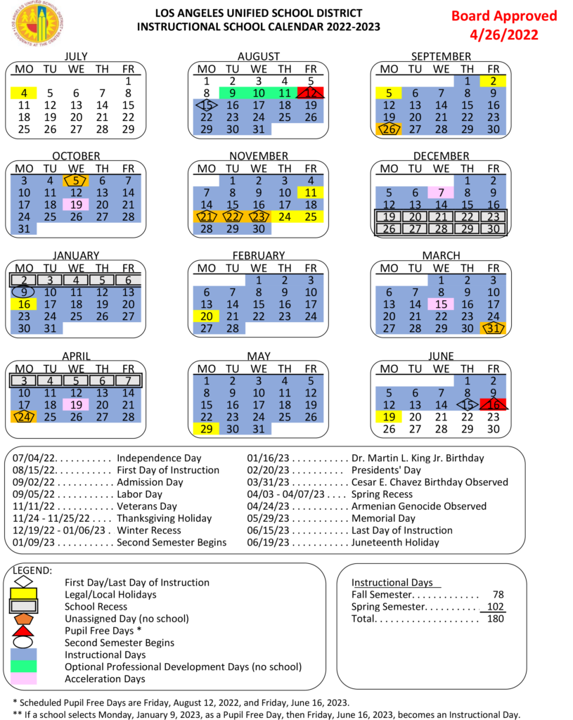 Lausd Calendar 2023 24 2023 Calendar