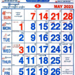 Myanmar Calendar 2023 May